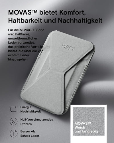 MOFT Magnetischer Wallet Ständer für iPhone 16/15/14/13/12 Serie Kompatibel mit MagSafe, MOVAS Vegan