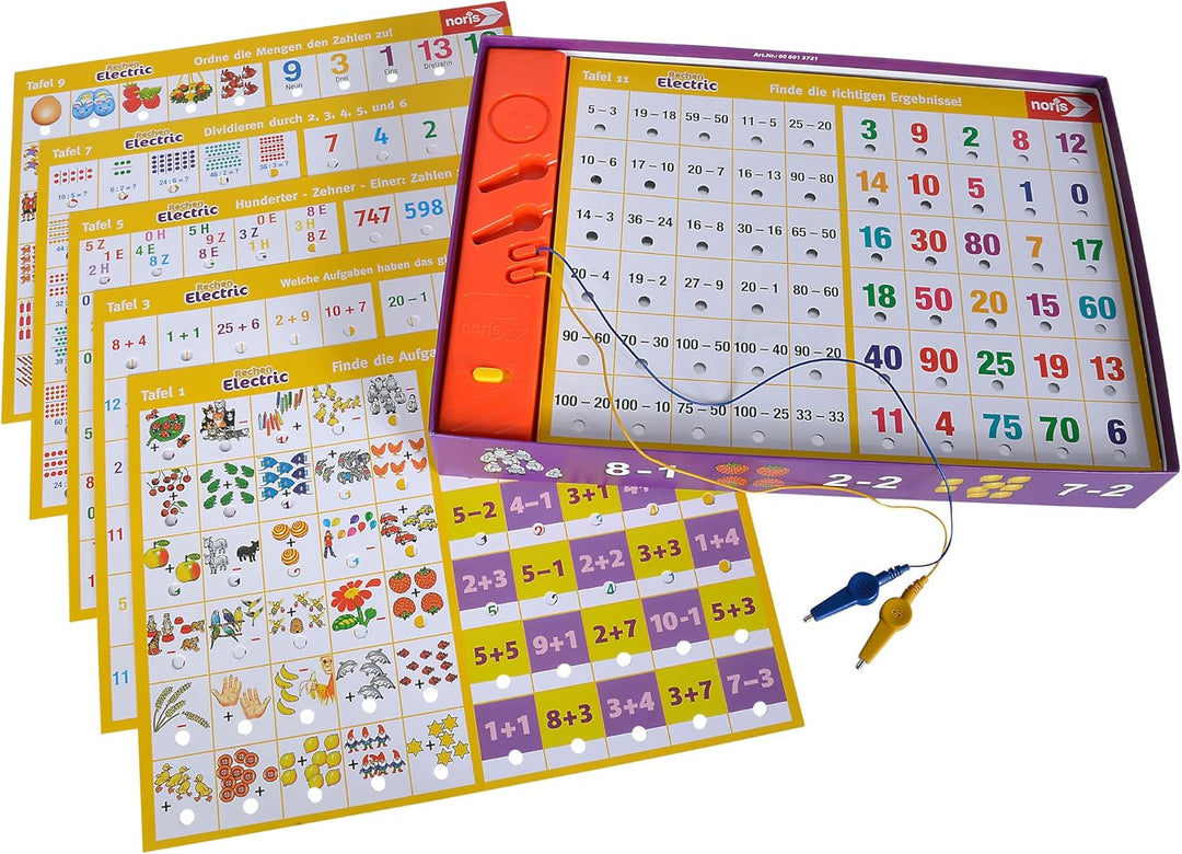 Noris 606013711 Lern Electric Der Lernspiel-Klassiker was passt zusammen, ab 6 Jahren & 606013721 Re