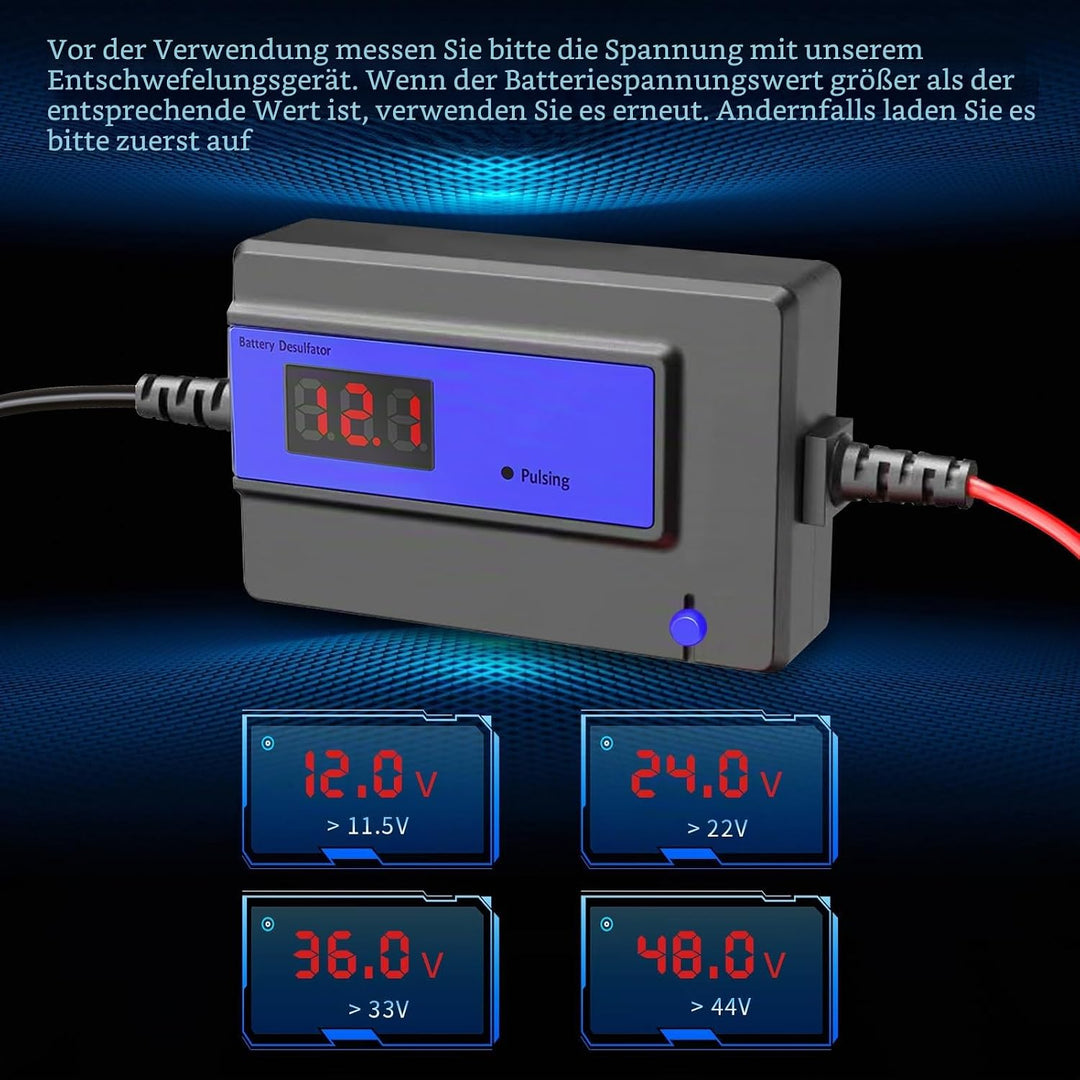 Automatischer Batterie Desulfator Wartungsgerät für Gel, AGM, SLA Blei Säure Batterien für Autos, LK