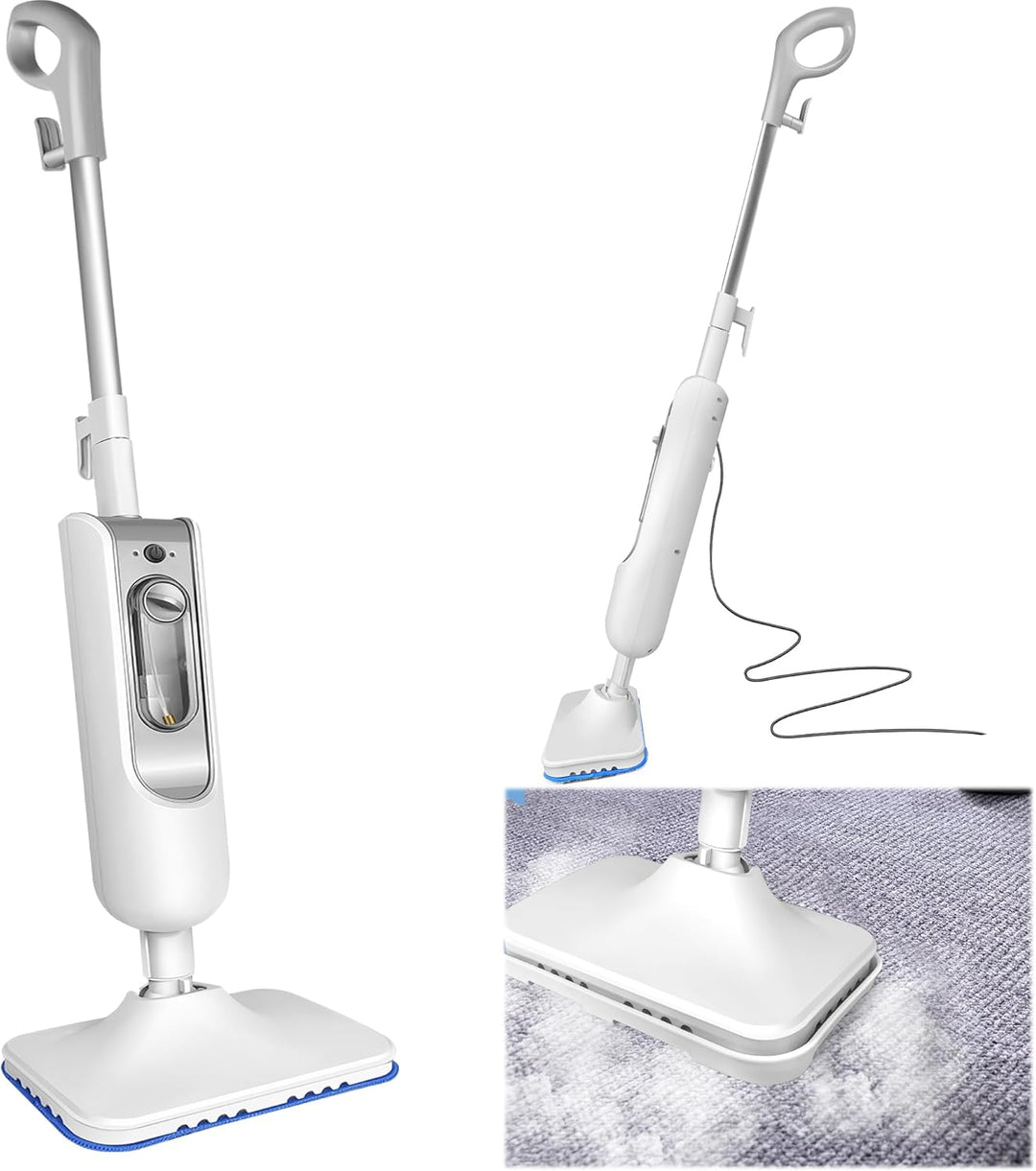 Dampfreiniger Multifunktion 10 in 1, 3000W, Reiniger Handgerät und Dampfmop, Düsen und Mikrofaserbez