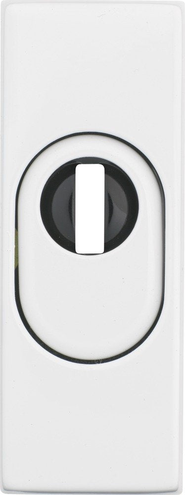 ABUS Tür-Schutzrosette RSZS316 mit Zylinderschutz für Metalltüren, weiss, 09409, Weiss
