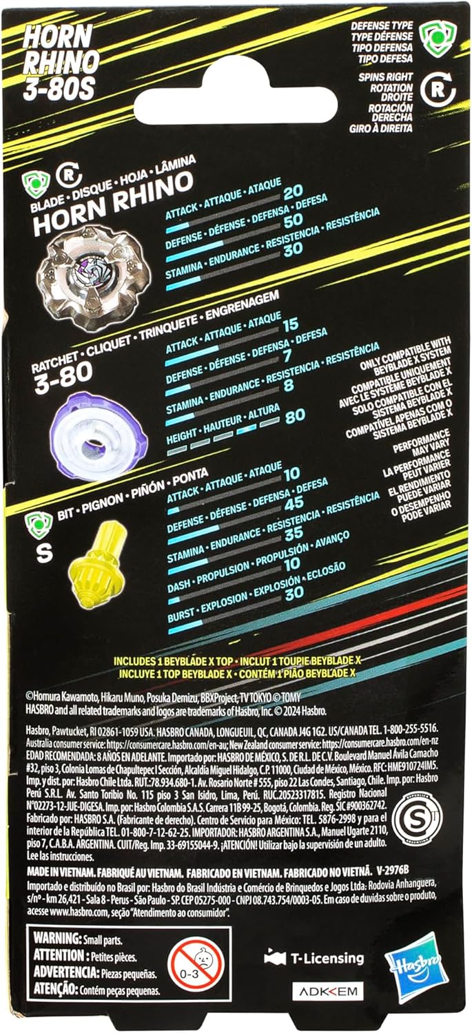 Beyblade X Booster Pack – G0192 – Kreisel Horn Rhino 3-80S