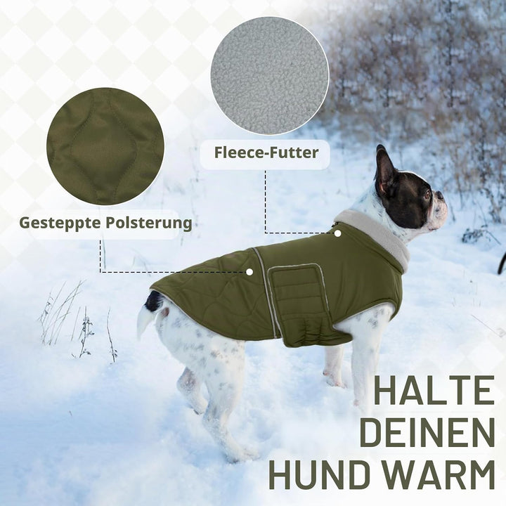 Hundemantel, Wattierend Winterjacke Geschirröffnung, Warme Wintermantel Gefüttert Kleidung Mantel fü