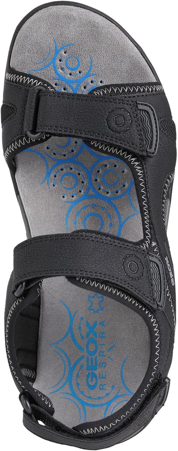 Geox Herren U Spherica Ec5 A Sandalen 42 EU Schwarz, 42 EU Schwarz