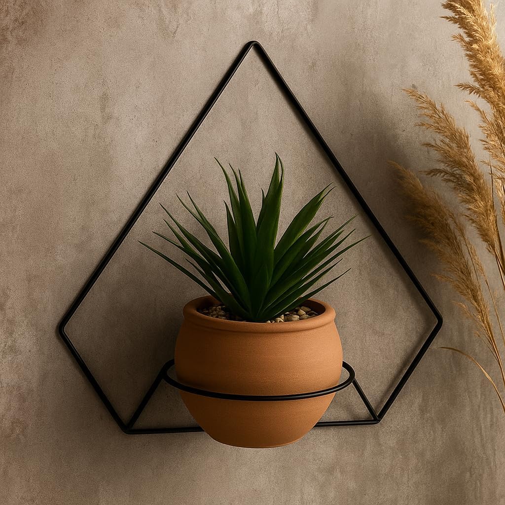 Pflanzregal Wand - Blumenhalter Hängend - aus Metall, Moderne Wand Deko für Wohnzimmer, Jugendzimmer