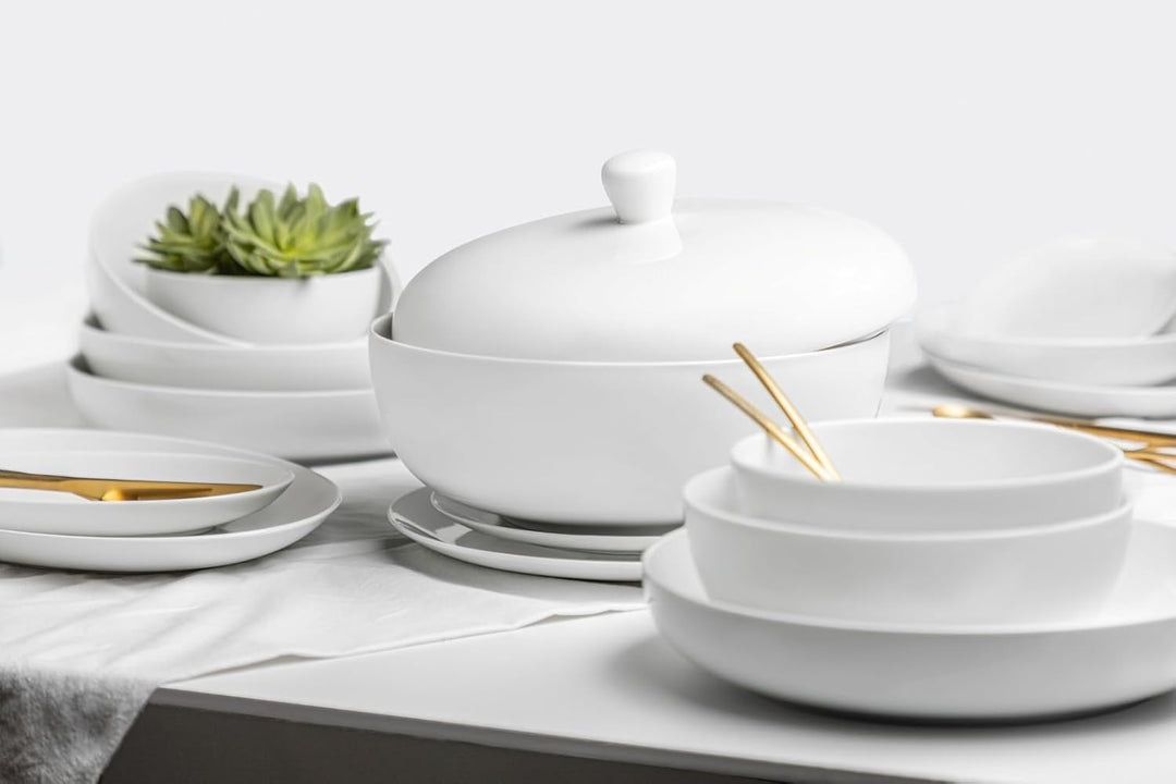 Seltmann Weiden 001.764446 Kaffeeservice 18-teilig, Porzellan, Weiss