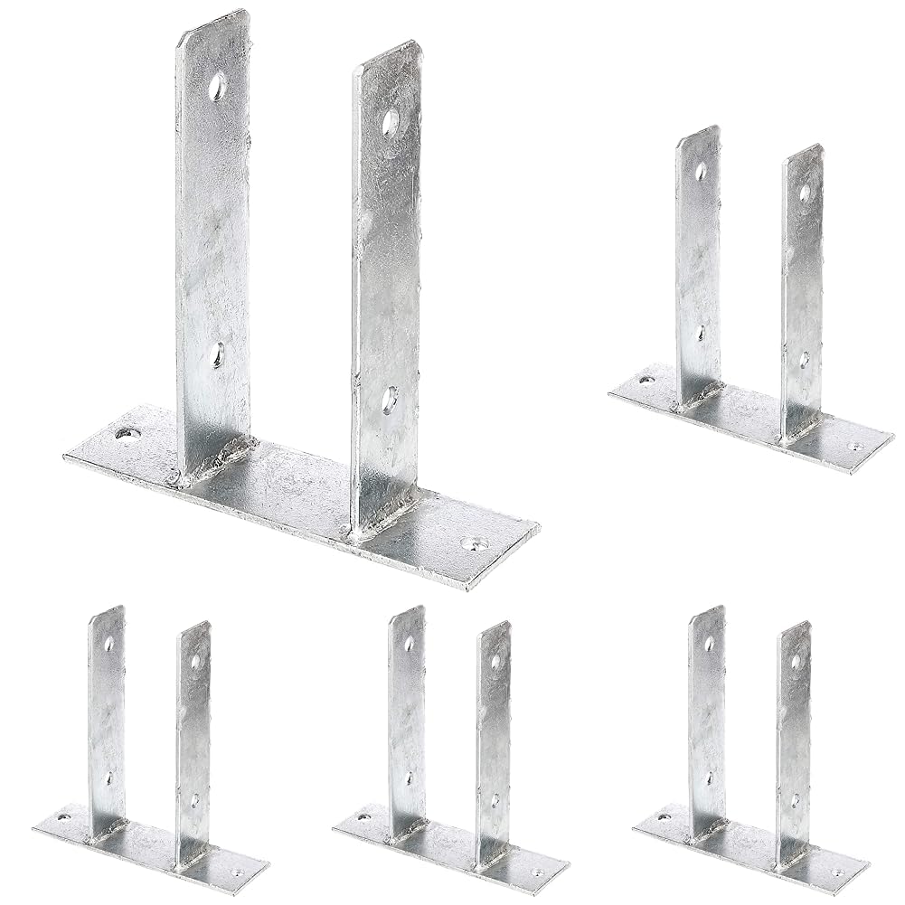 Alberts 212780 U-Pfostenträger | zum Aufschrauben | feuerverzinkt | lichte Breite 81 mm (Packung mit