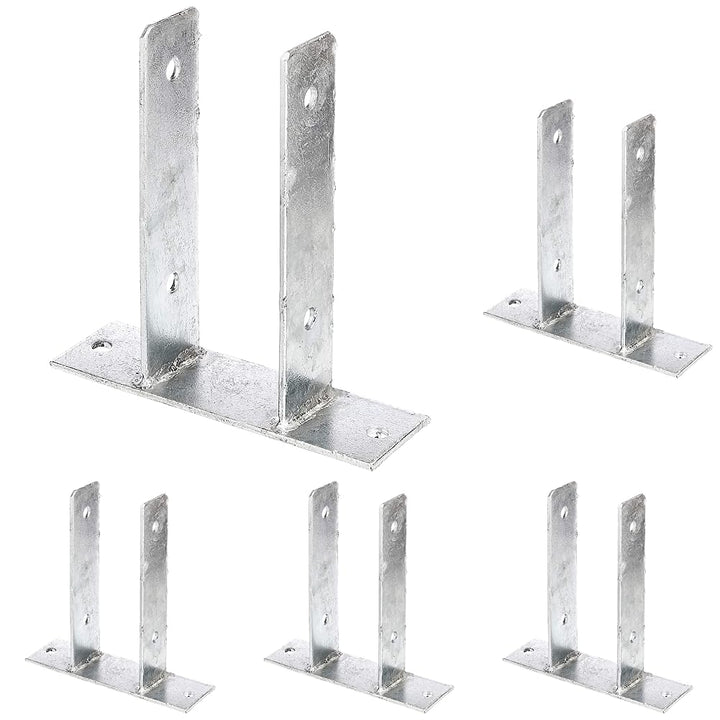 Alberts 212780 U-Pfostenträger | zum Aufschrauben | feuerverzinkt | lichte Breite 81 mm (Packung mit