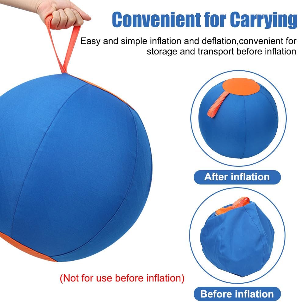 DONGKER Hüteball 18", 45cm Runde Herding Ball mit Ballabdeckung für Hund, Robuste Hundespielzeug mit