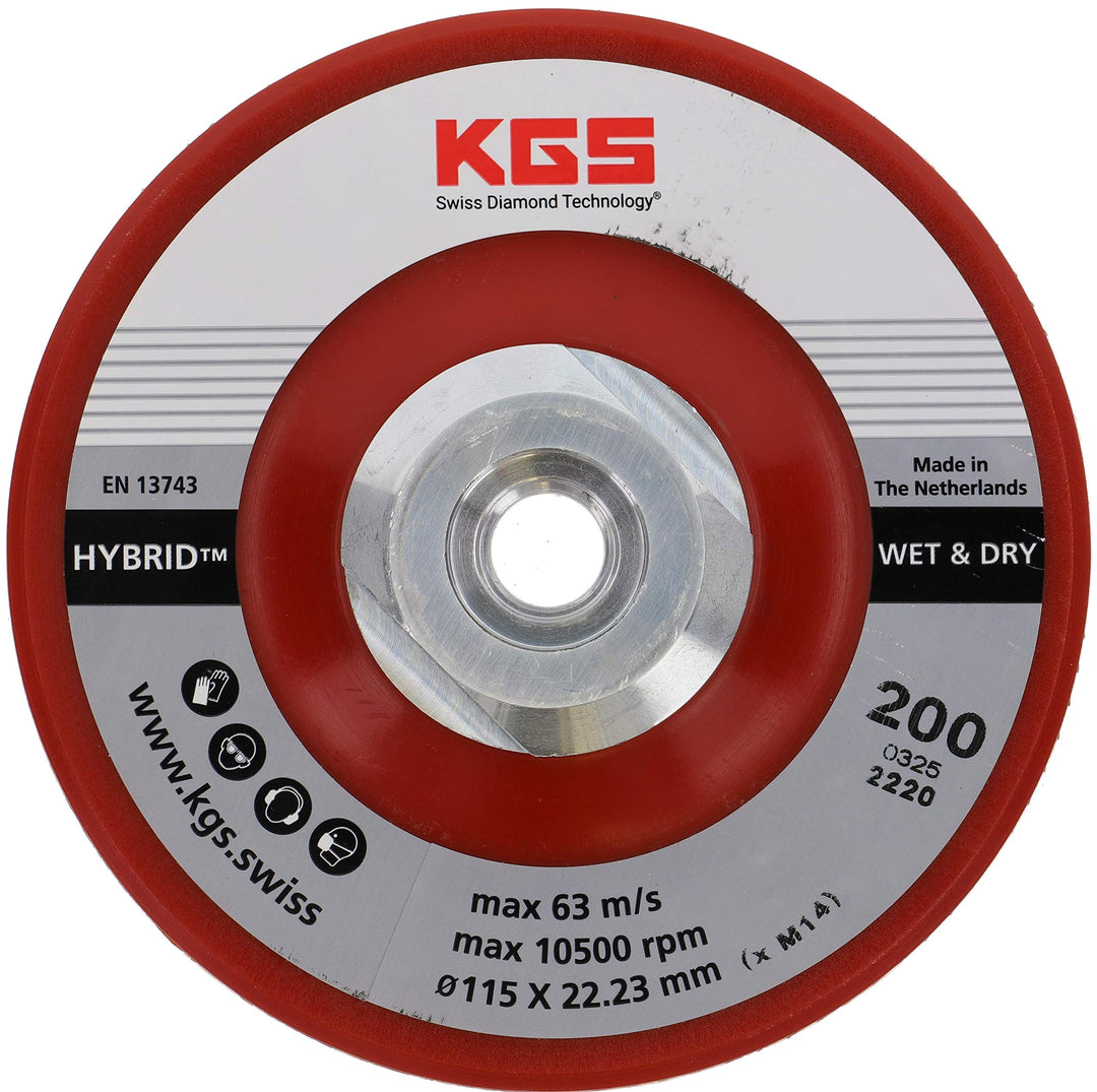 KGS Hybrid-Diamant-Trennscheiben, 115 x M14 goldfarben, Körnung 200 mit direkter M14 aufnahme passen
