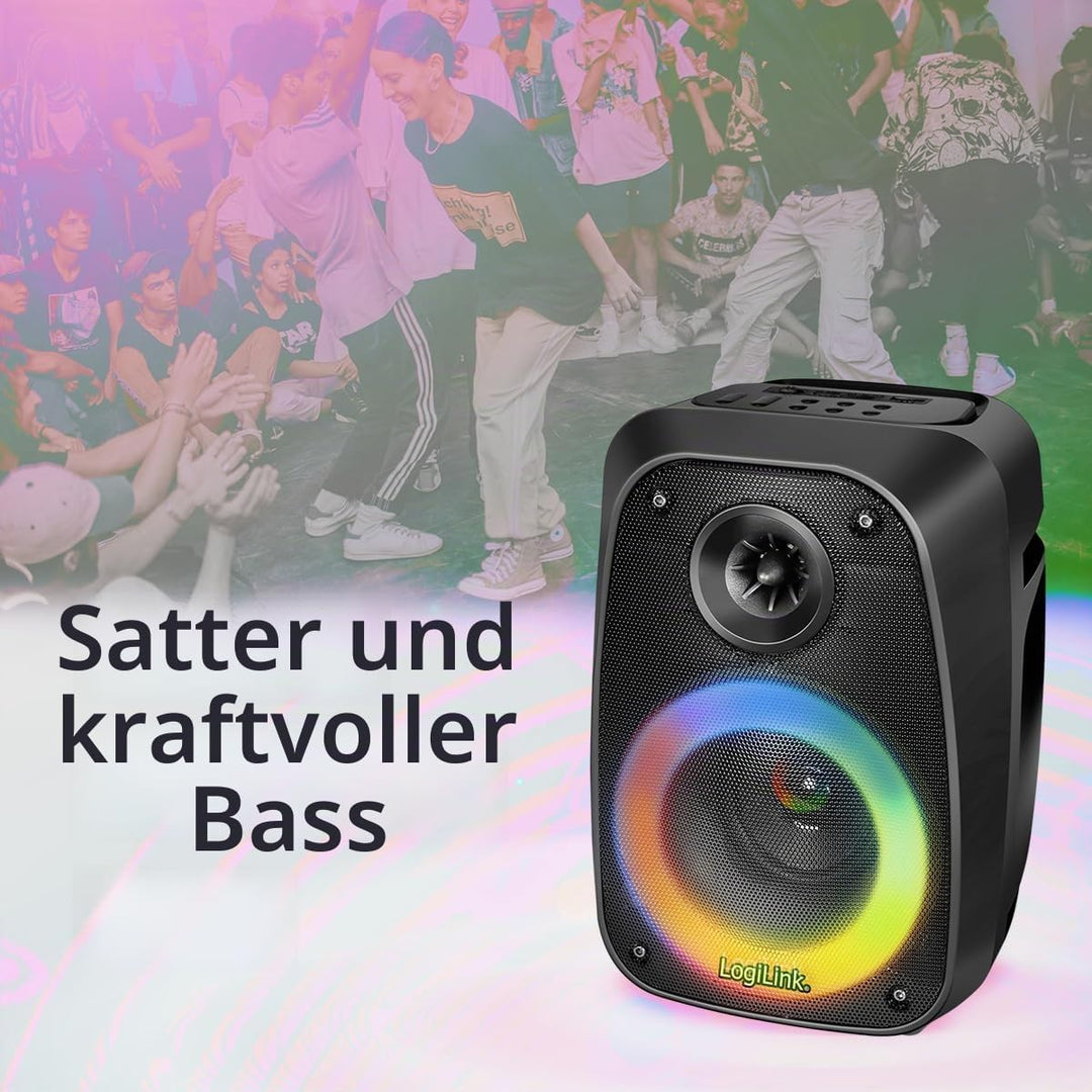 LogiLink SP0065 - BT 5.0 TWS-Lautsprecher (True Wireless Stereo) zum einfachen Koppeln eines weitere