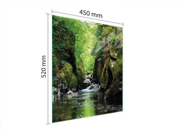 DarHaus Herdabdeckplatte einteilig 45x52 cm Ceranfeld Abdeckung Glas Spritzschutz Abdeckplatte Glasp