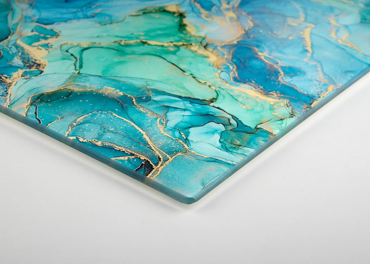 Glasschneidebrett 40×30cm – Hygienisches Schneidebrett aus gehärtetem Glas – Hitzebeständig, Kratzfe