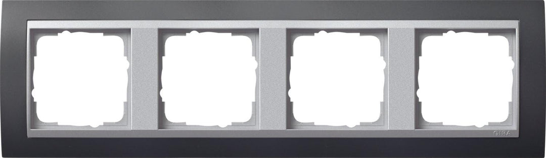 Gira Rahmen 021481 4fach + ZR Event, Alu, Anthrazit