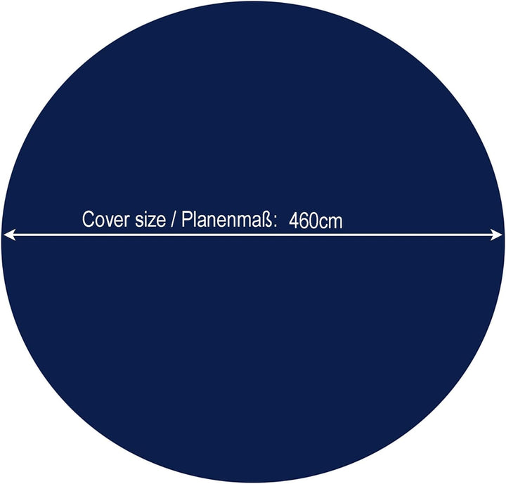 QUICK STAR Poolabdeckung Rund für 366-400 cm Pools | Planenmass Ø 460 cm | Blau | Sommer & Winter Po