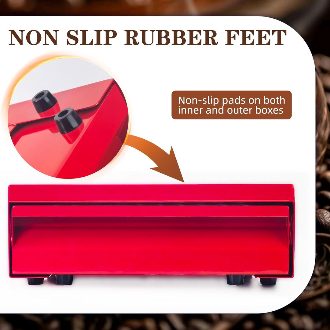 Kaffee Klopf Box Behälter, Edelstahl Kaffee Abklopfbehälter Sudschublade mit Klopf-Stick, Verdickter