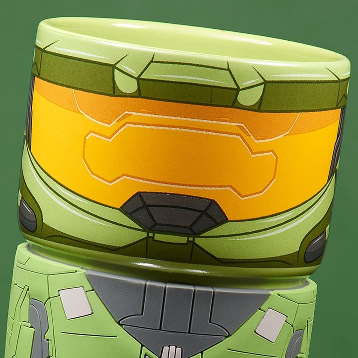 CosCups von Numskull Halo Master Chief Keramiktasse mit Gummihülle, 400 ml – Offizieller Halo-Mercha