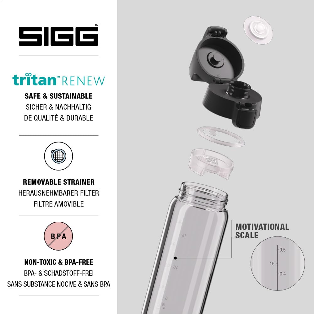 SIGG - Tritan Trinkflasche - Total Color ONE - Für Kohlensäurehaltige Getränke Geeignet - Spülmaschi