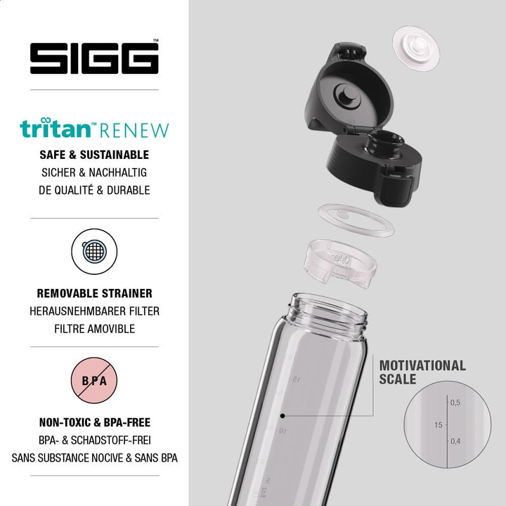 SIGG - Tritan Trinkflasche - Total Color ONE - Für Kohlensäurehaltige Getränke Geeignet - Spülmaschi