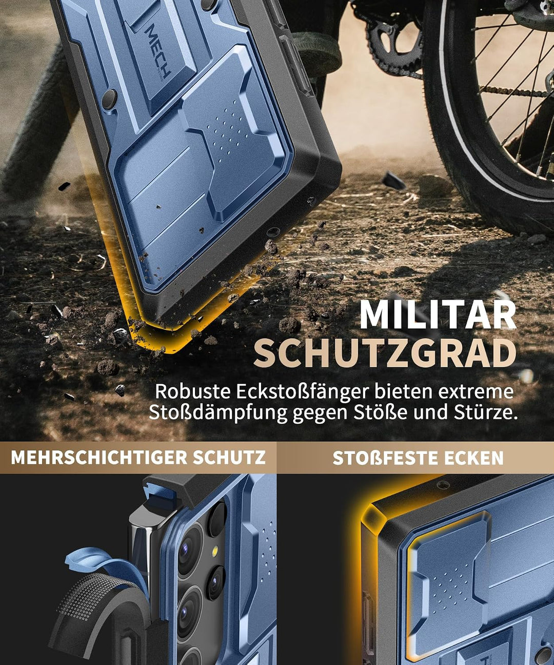 Tongate für Samsung Galaxy S23 Ultra Hülle, [Schiebekamera-Abdeckung &amp; Bildschirmschutz] [2 vordere