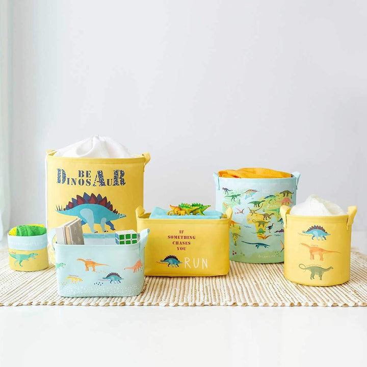 Ocean Home Textile 6er Set Dinosaurier Aufbewahrungskorb für Kinderzimmer, Faltbare Aufbewahrungsbox