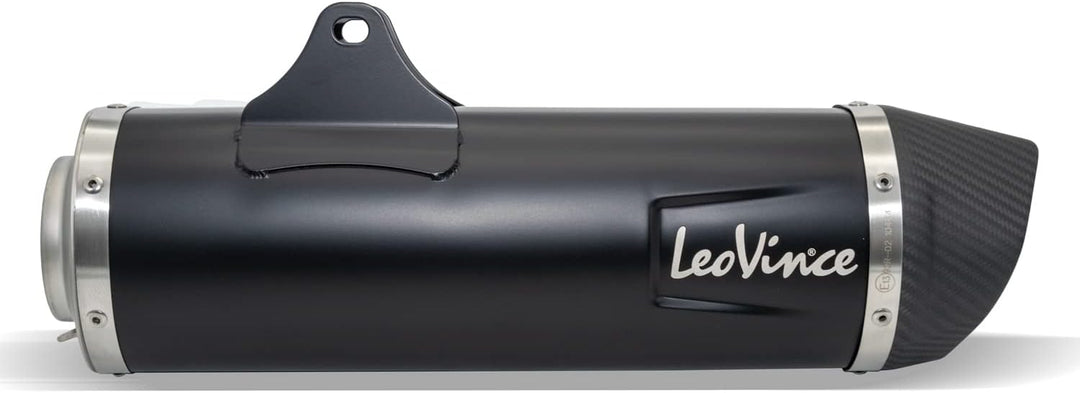 Endschalldämpfer/Auspuffanlage LeoVince SLIP-ON SBK, Edelstahl schwarz, Carbon Kappe, mit Zulassung