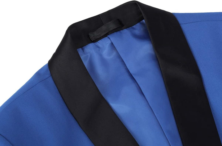 Sliktaa Herren Anzug 3 Teilig Slim Fit Reihe Einfarbig Stoff Business Shawl Kragen Klassisch Tunika