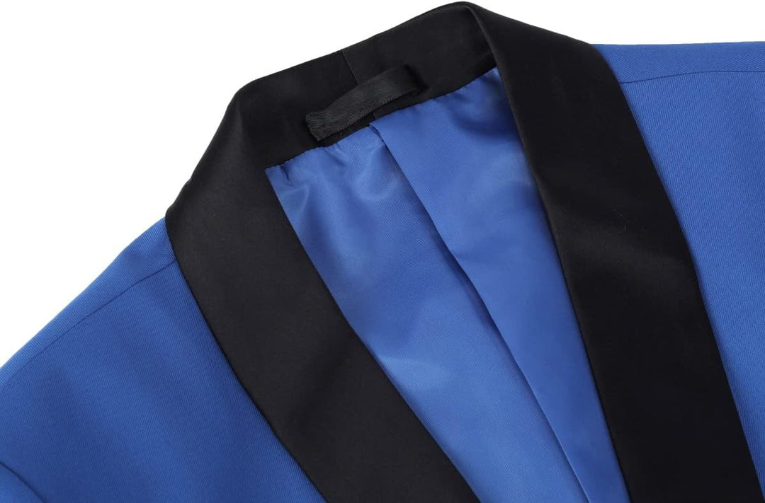 Sliktaa Herren Anzug 3 Teilig Slim Fit Reihe Einfarbig Stoff Business Shawl Kragen Klassisch Tunika
