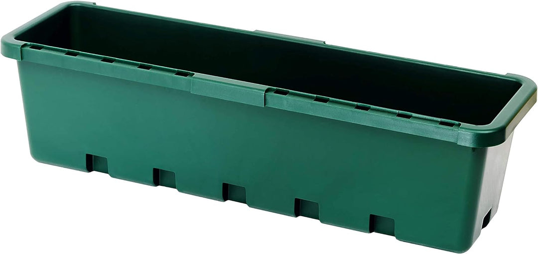 GreenLife Blumenbox 3 Stück Pflanzkasten Blumenkasten Balkonkasten (Grün), Grün