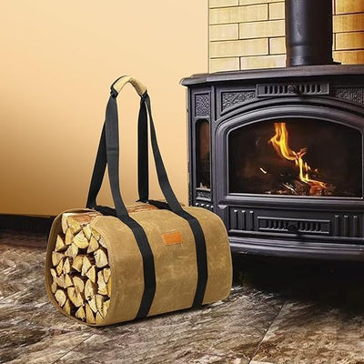 Feuerholz-Trage-Rucksack, CYUREAY wasserabweisende Feuerholz-Tasche, stabile Holzklotz-Tragetasche m