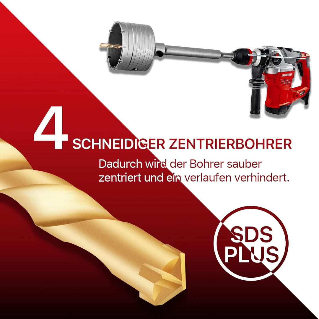 Bohrkrone 32mm SDS Plus set,M22 Gewinde SDS plus Adapter 120mm und Zentrierbohrer 8x110mm,Wandlochsä