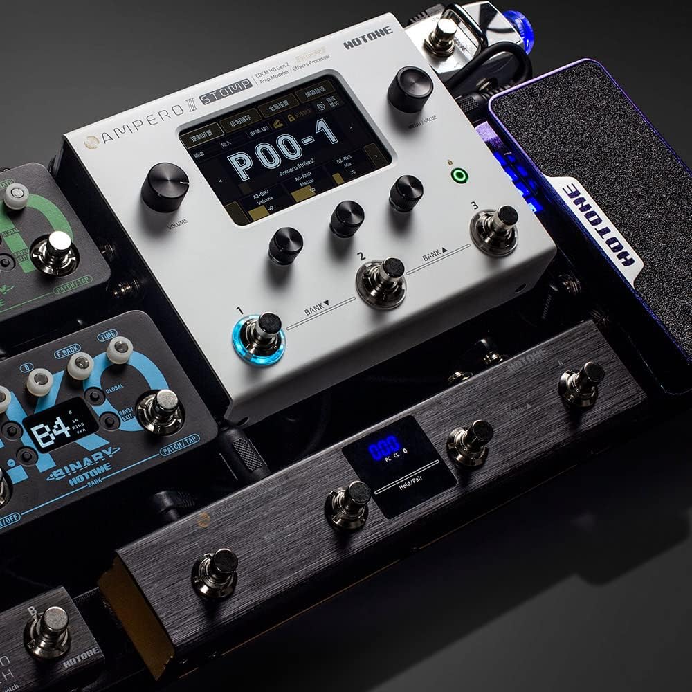 HOTONE Gitarre Bass Multi-Effekte Prozessor Gitarren Bass Effektpedal Touchscreen Gitarre Bass Amp M