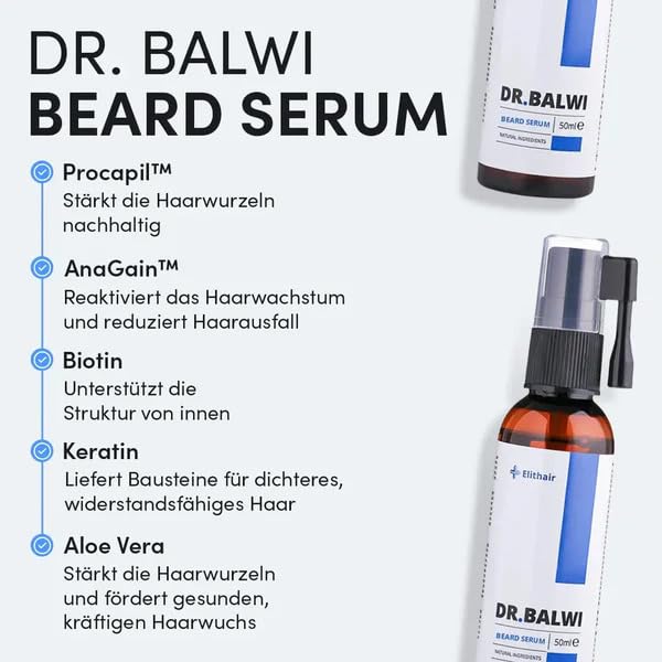 Dr. Balwi Bart Serum - Für dichteren Bartwuchs mit Procapil, Anagain & pflanzlichen Stammzellen - St