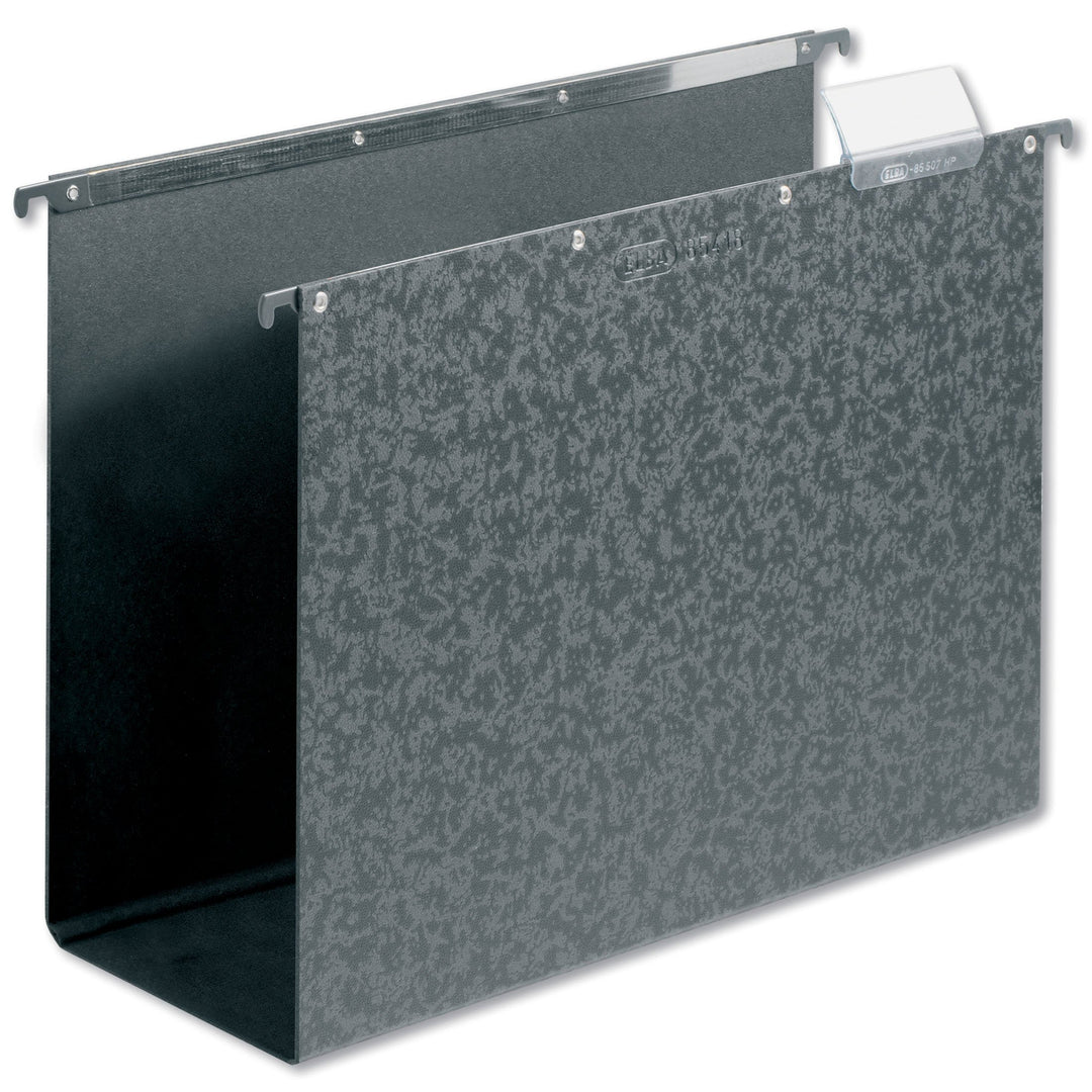 ELBA Hängesammler Vertic, schwarz, 10er Pack 8 cm Boden, 8 cm Boden