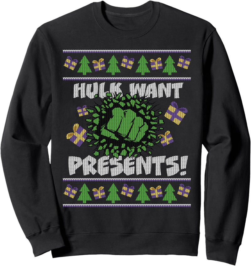 Marvel Hulk Smash Presents Holiday Sweatshirt