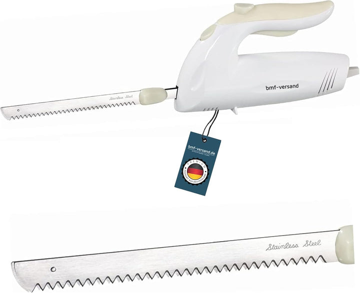 Elektromesser mit spezialgezahnten Edelstahl-Doppelklingen Elektrisches Messer Schneidegerät (Kraftv