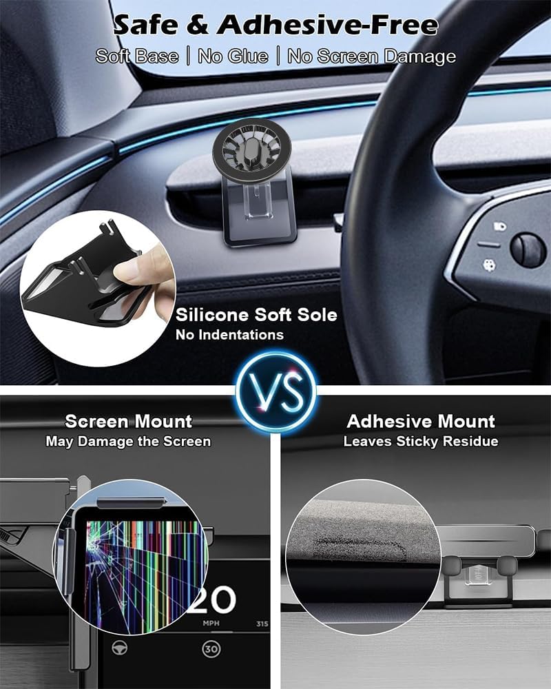 Autotelefonhalterung kompatibel passend für Model 3 2024 & Model Y 2025 Magnetic Phone Mount for Tes