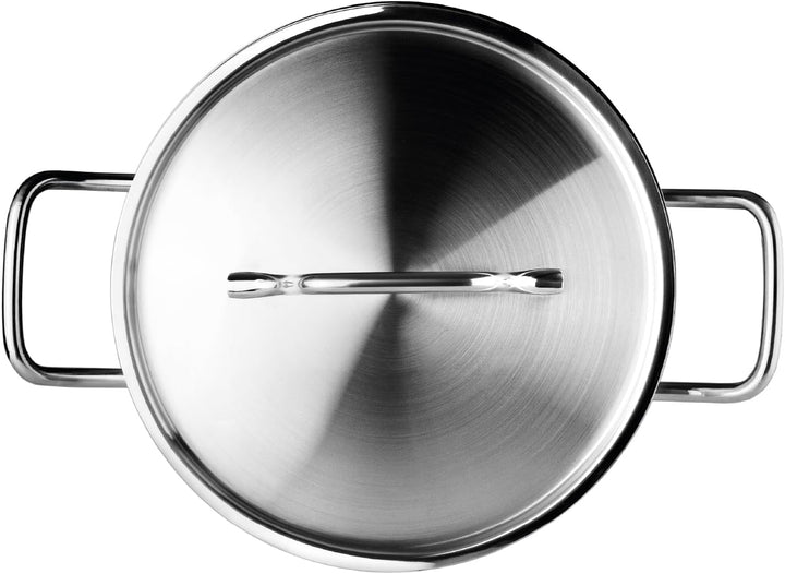 IBILI Kochtopf mit Deckel, Edelstahl, Ebbe, 22 cm, Edelstahl 18/10, induktionsgeeignet, 22 cm