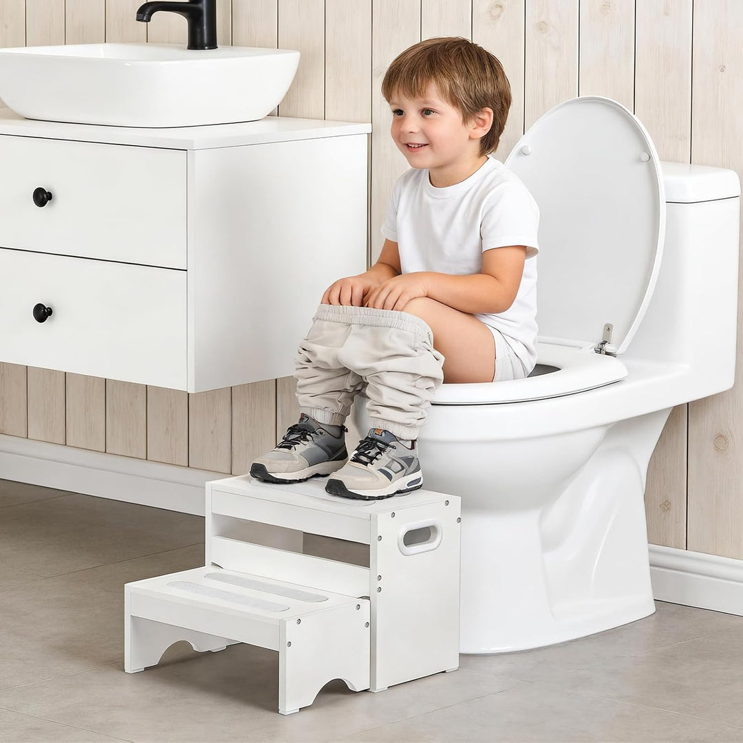 HOOBRO Kinderhocker Set, zweistufiger Tritthocker Kinder, Hocker Kinder, Küchenhelfer Turm, Kindersc