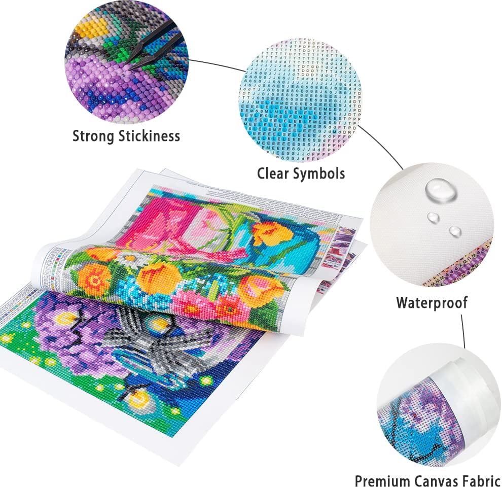 DCIDBEI 4 Pack Diamond Painting Vierer Set Landschaften 40x50 cm Diamant Painting Bilder Strand Male