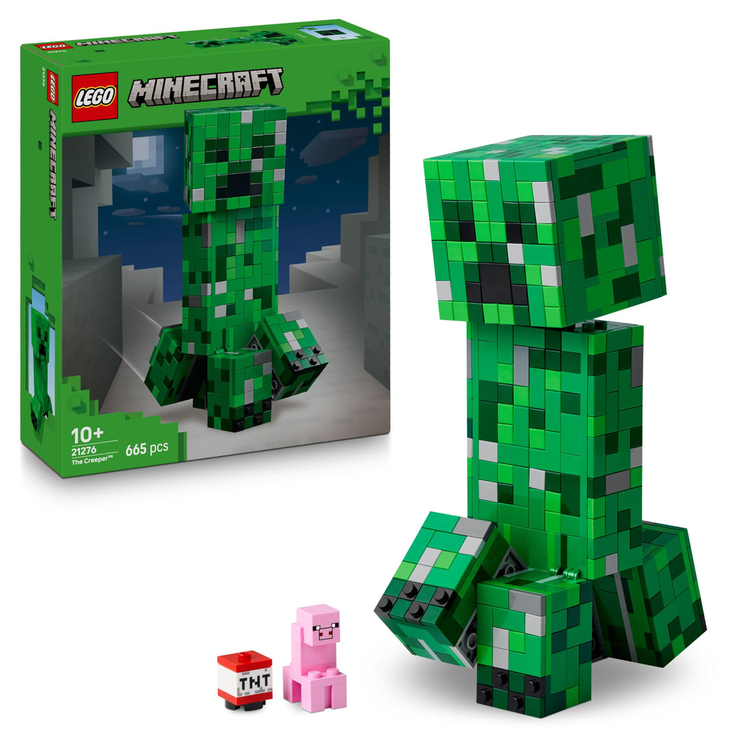 LEGO Minecraft Der Creeper - Gamer Spielzeug -Bewegliche Actionfigur - Interaktives Spielset mit TNT