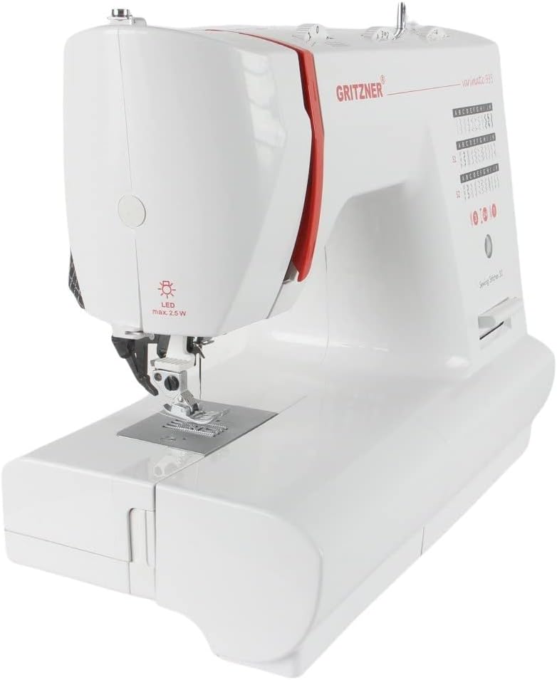 Gritzner Varimatic 935 IDT, robuste Freiarm-Nähmaschine mit eingebauten Obertransport - 32 Nutzstich