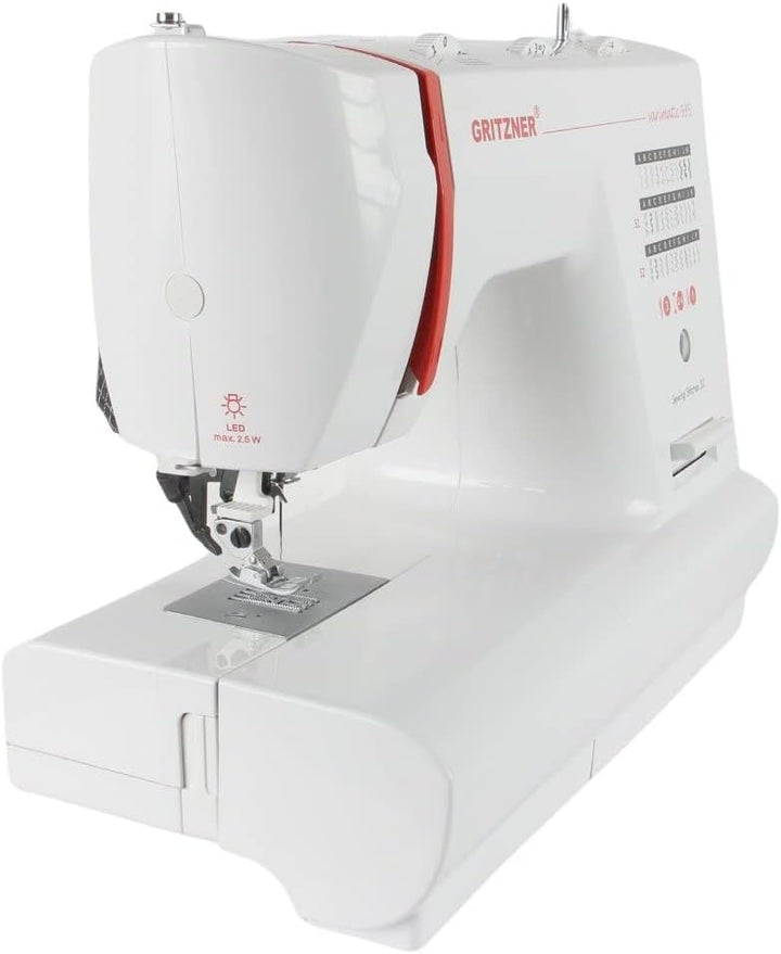 Gritzner Varimatic 935 IDT, robuste Freiarm-Nähmaschine mit eingebauten Obertransport - 32 Nutzstich