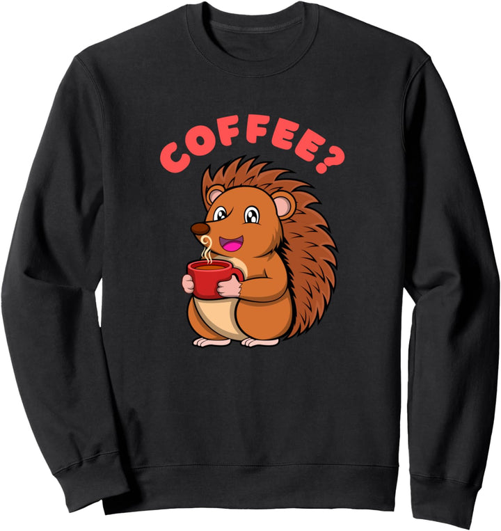 Müde Hedghehog Montag Büro Kaffee Sweatshirt
