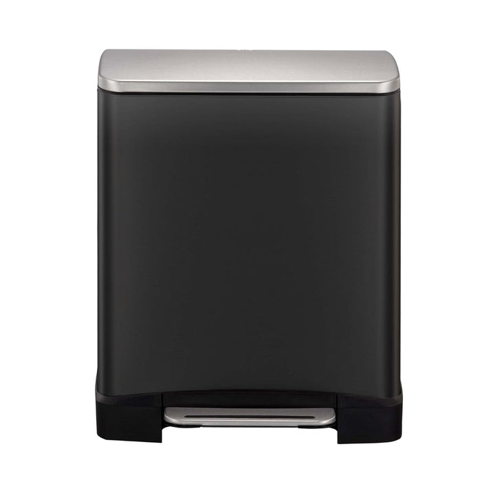 EKO E-Cube Tretmülleimer 20L Metall (32 x 36.6 x 44.5 cm, Dämpfer-System, Fingerabdruck frei, Stay-O