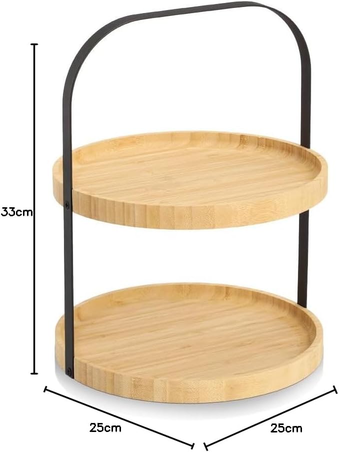 Zeller 25398 Etagere, Bambus/Metall, schwarz FSC 100%