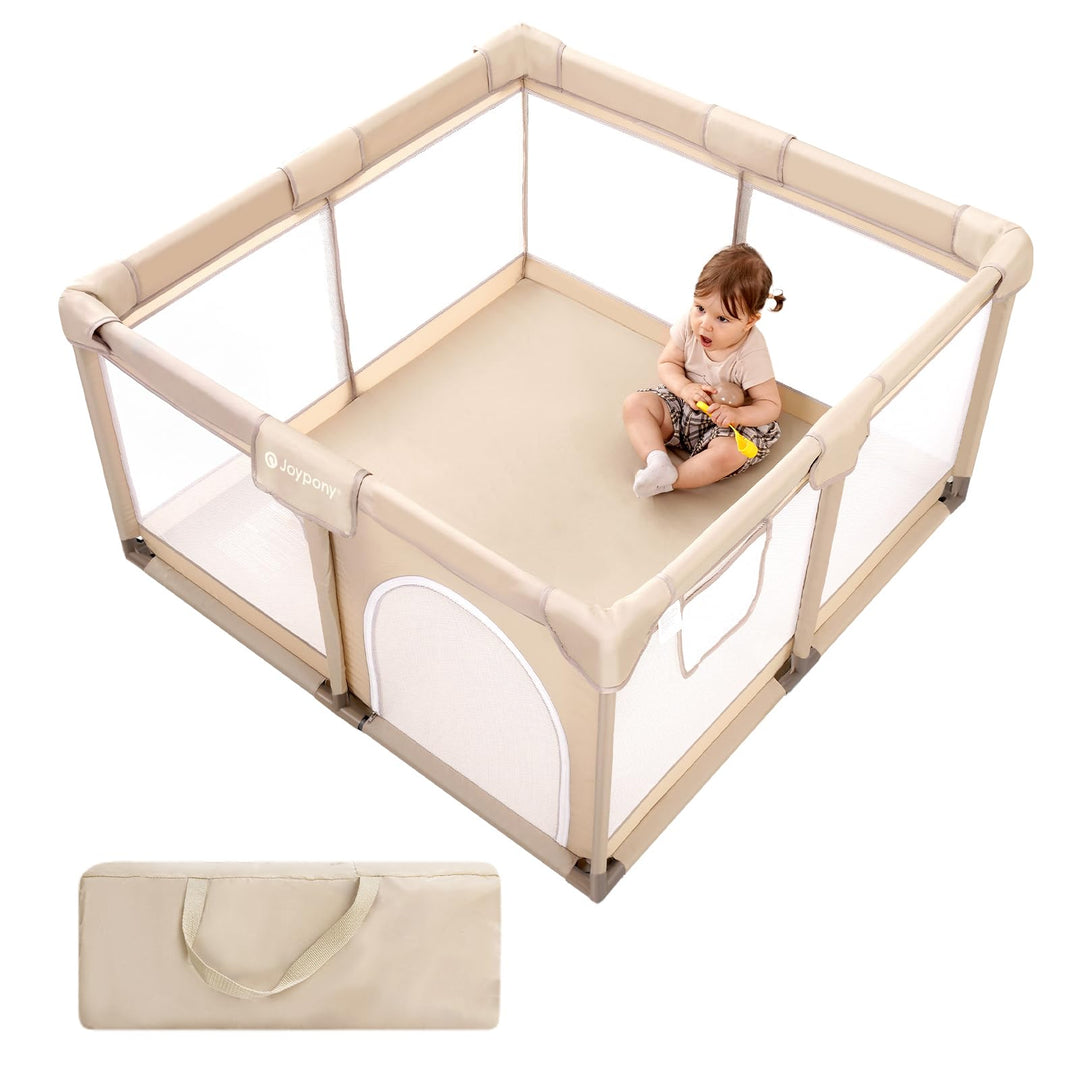 Laufstall Baby Beige 127×127 CM, Hellbeige 127×127 CM