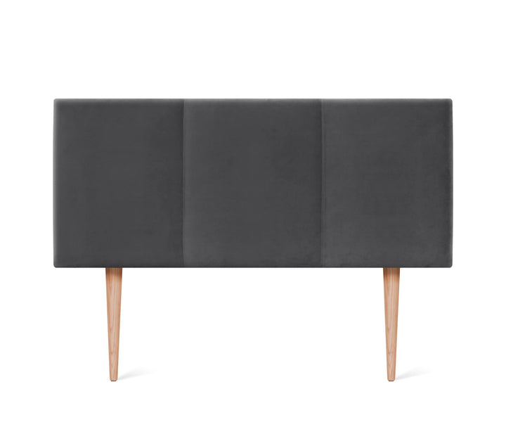 DHOME HIGH Range Samt Kopfteil mit Holzbeinen Modernes gepolstertes Kopfteil Luxus Bett Luxus Schlaf