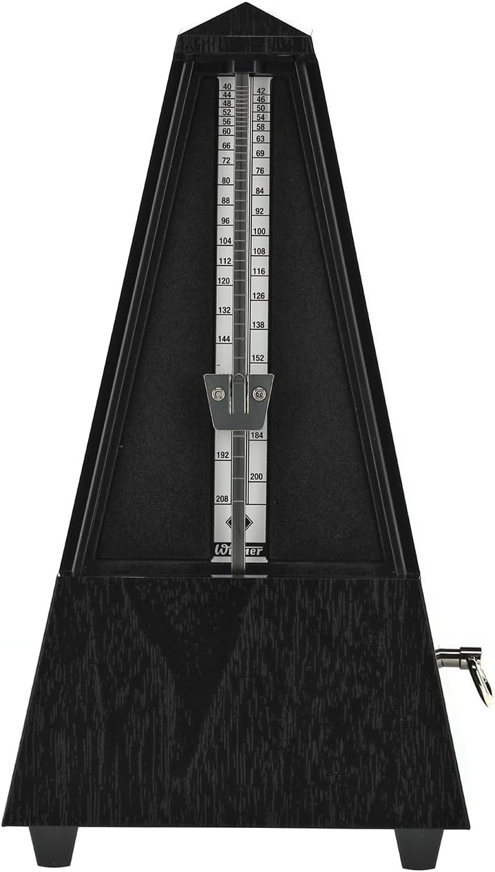 Wittner Metronom 845161 Kunststoffgehäuse ohne Glocke Taktell Pyramidenform schwarz schwarz Single,