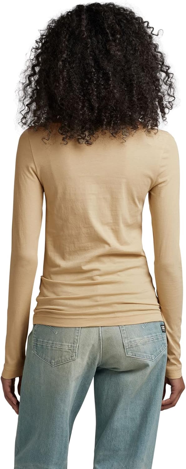 G-Star Damen Boat Slim T Ls Wmn Tops M Beige (Postbag D22754-d266-1868), M Beige (Postbag D22754-d26